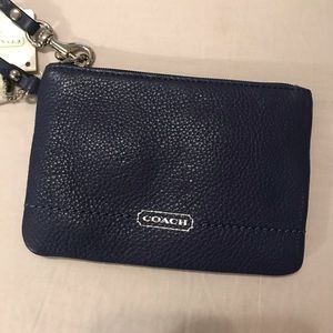 French Blue Coach Wristlet